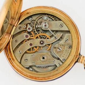 Patek Philippe 18K Special Private Label Ladies Enamel Pocket Pendant Watch 28mm - Picture 1 of 7