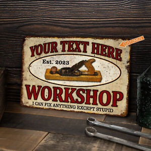 Custom Workshop Sign Garage Decor Carpentry Woodshop Man Cave Gift 108122002086