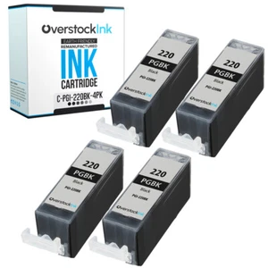 Paquete de 4 tintas negras compatibles OSI PGI-220 para Canon PIXMA MP560 MP620 MP620B MP640 - Imagen 1 de 1