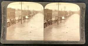 SV015_022 Stereoview James St. during the Kansas City Flood of 1903 - Picture 1 of 1