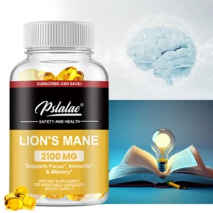 Crinière de lion 2100 mg - Santé du cerveau et du système nerveux, améliorati - Imagen 1 de 11