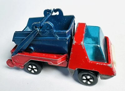 Vintage 70s Playart Garbage Truck Die Cast Sanitation Dept. Hong Kong 2.5” Red - Image 1 of 4