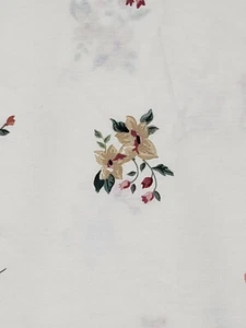 1 Vintage JC Penny Double Full Flat Sheet Floral Pink Rose Shabby Cottage Roses - Picture 1 of 7