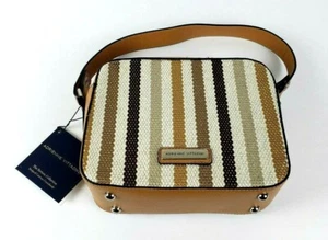 Adrienne Vittadini Striped Wovn Wool Collection Crossbody Bag New With Tags - Picture 1 of 3