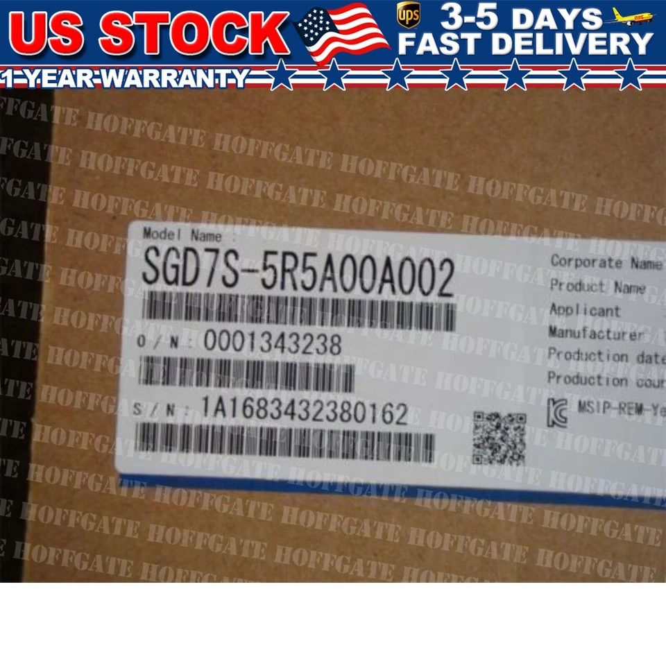 New Yaskawa SGD7S-5R5A00A002 AC Servo Drive SGD7S5R5A00A002 Expedited Shipping - Image 1 of 1