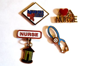 NURSING ~ GROUP OF (4) NICE NURSING LAPEL PINS - Picture 1 of 2