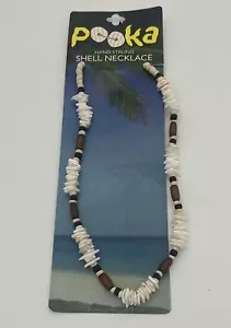 Collana vintage Pooka conchiglia incordata a mano NUOVA - Foto 1 di 3