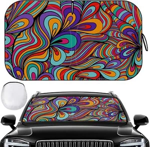 Windshield Sun Shade - Car Sun Shade Windshield, Reflector Sunshade - 55x31.5 in - Picture 1 of 7