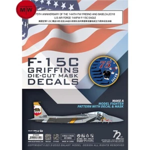 Galaxy D72020 1/72 F-15C Griffins Die-cut Mask Decals for Great Wall Hobby L7205 - Picture 1 of 5
