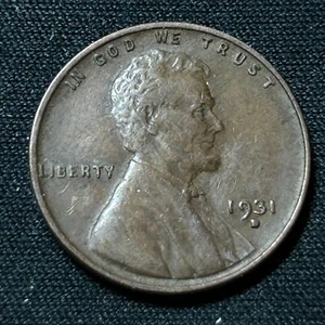 1931-D Lincoln Cent Denver Mint Very Fine Condition - Picture 1 of 2