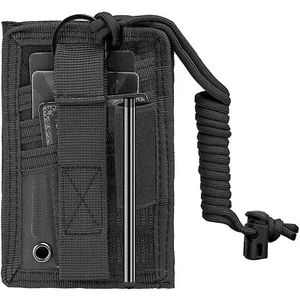 Portatarjetas de identificación táctica ajustable clip vertical correa para el cuello cordón bolsa - Imagen 1 de 12