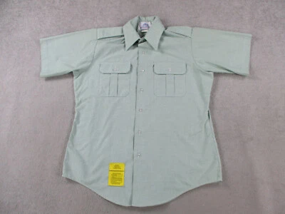 Camisa DSCP Para Hombres 16 Verde Fuerza Aérea Guarnición Abotonada Utilidad Bolsillos Militar Foto 1 de 4