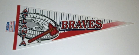 1994 Atlanta Braves pennant Fulton County Stadium Trench rare MLB NL East Cover