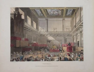 WHITEHALL, "MICROCOSM OF LONDON", ACKERMANN 1808-10. - Picture 1 of 1