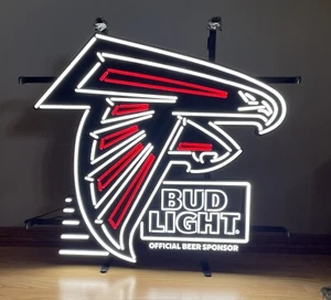 Bud Light Beer NFL LED Neon Sign Atlanta Falcons New Ships Fast🔥 - Picture 1 of 3