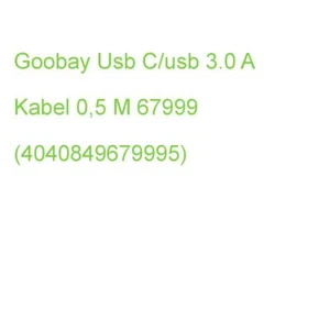 Goobay Usb C/usb 3.0 A Kabel 0,5 M Schwarz, 1 St. 67999 (4040849679995) - Bild 1 von 2