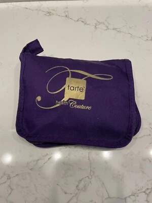 Bolso de Mano Tarte Health Couture Púrpura Lona Plegable con Cremallera Cuerda Dorada Foto 1 de 4