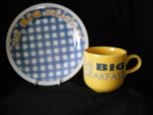 'THE BIG BREAKFAST' Channel 4 1990'S Retro PLATE & MUG Set - Picture 1 of 5