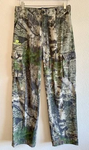 VTG MOSSY OAK Camouflage Cargo HUNTING pantsButton pockets Y18 Adult S 29x29 - Picture 1 of 10