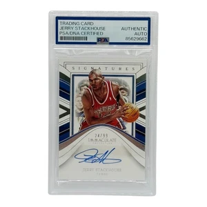 Jerry Stackhouse Autographed 2023 Panini Immaculate PSA Authenticated - Picture 1 of 2