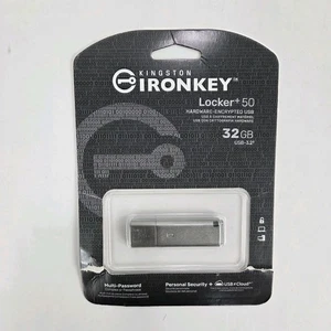 Ironkey Locker+ 50 - 32GB Encrypted USB Flash Drive | USB 3.2 Gen 1 | XTS-AES - Picture 1 of 5