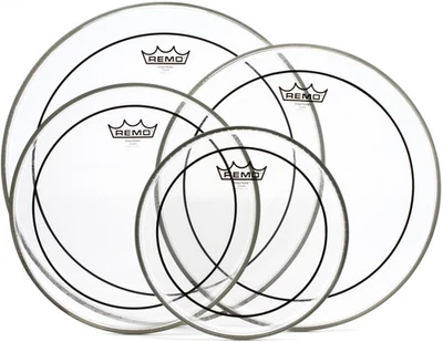 Remo Pinstripe 4-piece Tom Pack - 10"/12"/14"/16" - Clear - Image 1 of 4