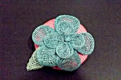 XLarge (2 3/8") Raffia Flower Button (4883) - Image 1 of 4