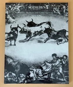 Sotheby's Catalog May 14-16, 1992 - Old Master, Modern and Contemporary Prints - Picture 1 of 1