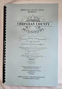 1912 Christian County MO Plat Book Photos Reprint Landowner Maps Farms Cities - Imagen 1 de 6