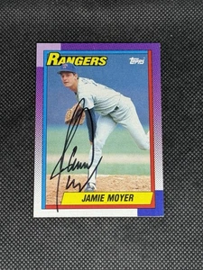 Jamie Moyer Texas Rangers 1990 Topps Signed Auto Card #412 ~ COA - Picture 1 of 3