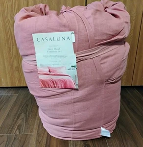 Casaluna Comforter Set Linen Pink Heavyweight Polyester Rose, King/Cal King - Picture 1 of 1