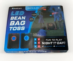 LED Cornhole Board Set - Light Up Bean Bag Toss with 6 Bags Used - Read Desc. - Picture 1 of 14