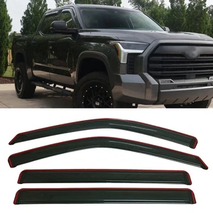 IN-CHANNEL Window Visors Sun Shade Rain Guard Fit Toyota Tundra Crew Cab 2022-25 - Picture 1 of 8