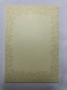 10 Ivory Floral Border Note Cards w/Envelopes - 4-1/4" x 6-1/4" - Picture 1 of 4