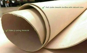 Full Grain Veg Tan Cowhide Leather Double Shoulder 3 PCS SET 10''X12'' 7-9 OZ - Picture 1 of 5