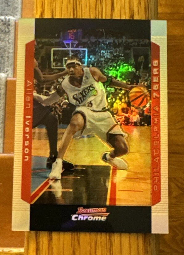 2004-05 BOWMAN CHROME ALLEN IVERSON #33 REFRACTOR SP #D /300