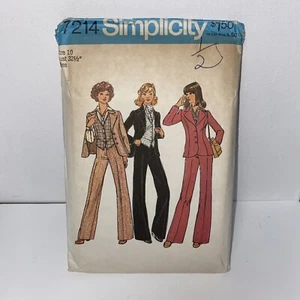 Simplicity Suit Pattern # 7214, Size 10 Miss, Bust 32.5” Waist 25” - Cut - Picture 1 of 5
