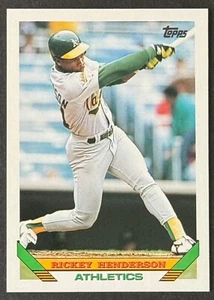 RICKEY HENDERSON 1993 Topps #750 OAKLAND ATHLETICS A'S *Free Shipping* - Picture 1 of 2