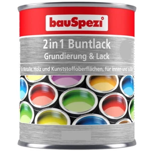 2in1 Buntlack 375 ml glänzend/seidenmatt Farbwahl Metall Holz BauSpezi - Bild 1 von 16