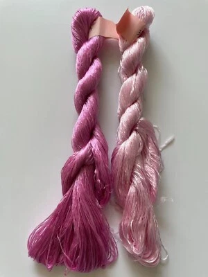 189Colors 100%mulberry silk,hand-dyed velvet flowers Twistless silk floss/thread - Image 1 of 4