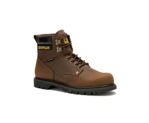 CAT Hombre Second Shift Waterproof Work Boot P51086 Marrón Oscuro Nuevo - Imagen 1 de 7