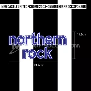 NORTHERN ROCK front sponsor FLOCK Reproduction Newcastle United FC Home 2003-05 - Picture 1 of 5