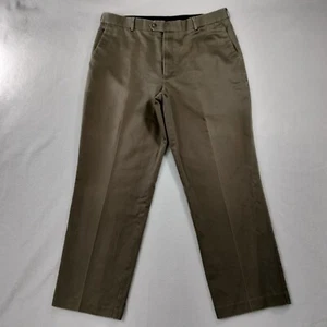 Pantaloni da uomo Dockers Premium Relaxed Fit Flat Front marroni kaki taglia 36x30 - Foto 1 di 5