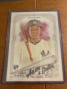 MIGUEL ANDUJAR 2018 Topps Allen & Ginter 5x7 201 s# 25/49 ROOKIE - Picture 1 of 3