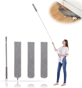 Retractable Gap Dust Cleaner with 3 Reusable Microfiber Dusting Cloths, under Ap - Picture 1 of 11