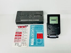 Consola Nintendo Game Boy Pocket MGB-001 Negra solo con Caja Usada Probada de JPN - Imagen 1 de 10