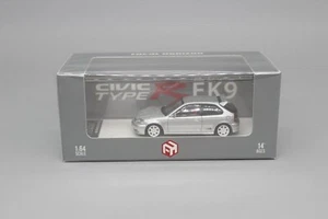 FH 1/64 Scale Honda Civic Type R EK9 Silver Diecast car Model Toy Gift - Picture 1 of 6