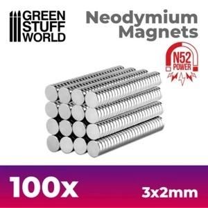 100x Aimants néodymes 3x2mm (N52) - Super aimants - Neodymium - Néo-aimants - Photo 1/3
