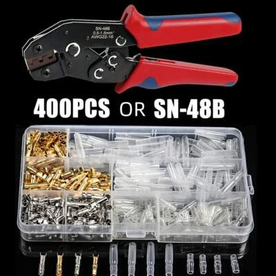 400pcs Waterproof Electrical Wire Terminals Crimp Bullet Connectors Kit / Pliers - Image 1 of 4