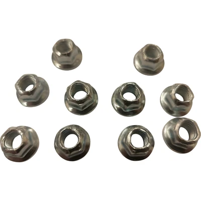 10x Mutter M8 x 1,25 verzinkt SW11 selbstsichernd Flansch Auspuff Maschinen Kfz - Bild 1 von 3